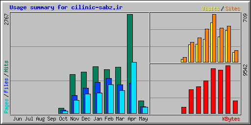 Usage summary for cilinic-sabz.ir